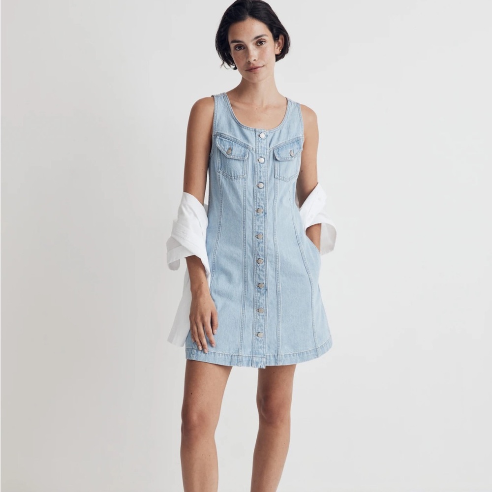 Madewell Light Blue Denim Mini Dress